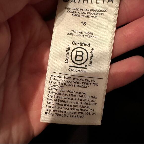 Athleta Trekkie Jupe Skort in Black Size 16 Plus NEW - Picture 7 of 10